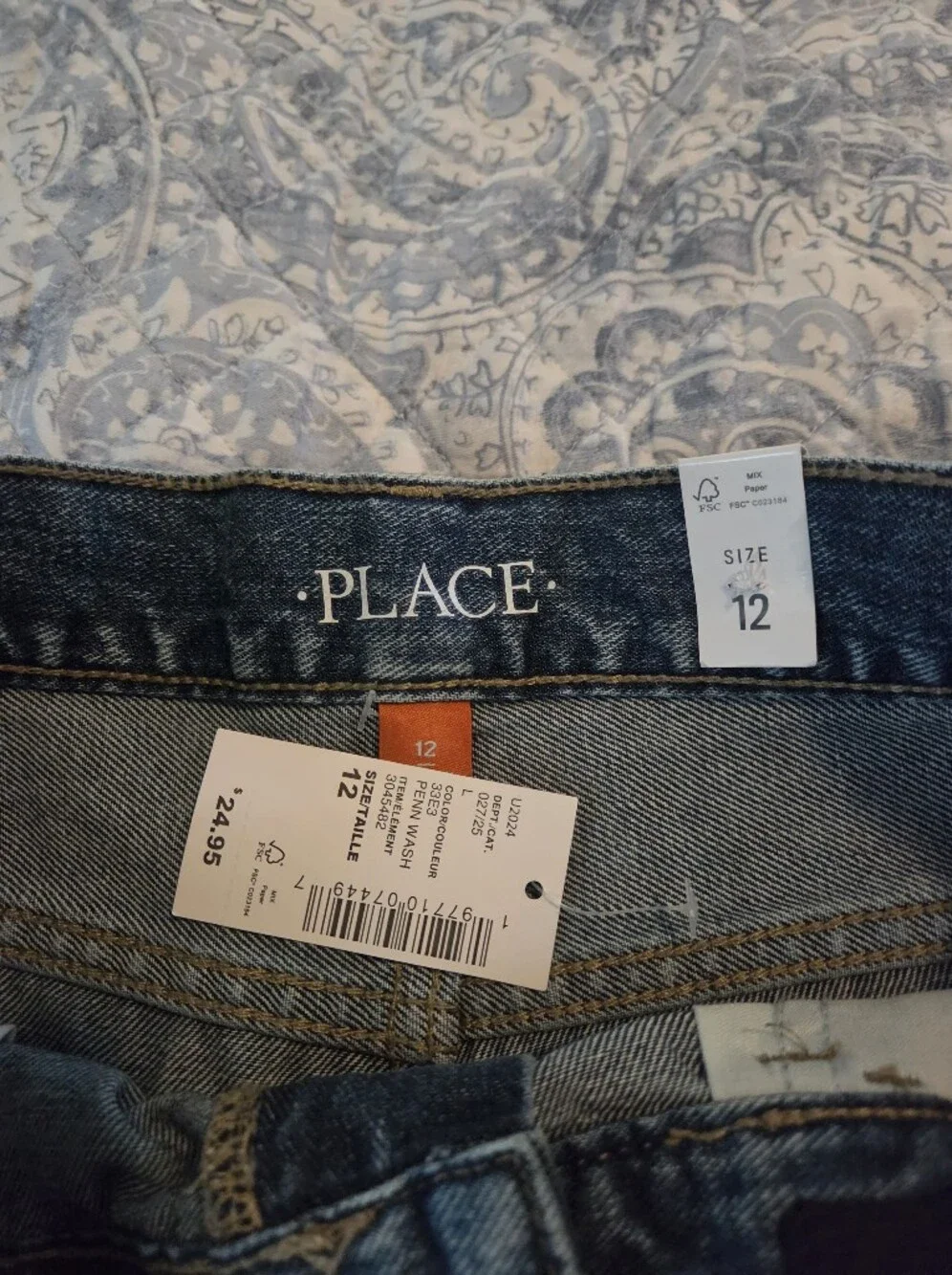The Children's Place Blue Washed Denim Shorts